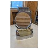 VINTAGE Orb Desk Light and Art Deco Vanity Mirror