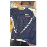 (4) PAIRS of jeans, leggings, (3) Calvin Klein shirts, Nautica shirt, and new balance wind breaker