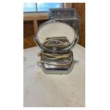 VINTAGE Orb Desk Light and Art Deco Vanity Mirror