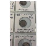 (20) MERCURY Dimes 1904-1941