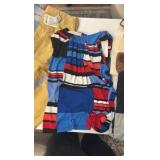 (4) PAIRS of jeans, leggings, (3) Calvin Klein shirts, Nautica shirt, and new balance wind breaker