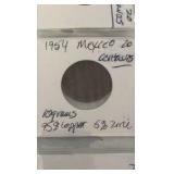 (1) SHEET foreign coins from Mexico Cantavos, Czech Republic, and Canada