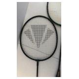 (3) E-FORCE rackets and (1) Victor Booster 1000 Racket in case