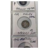 (20) MERCURY Dimes 1904-1941