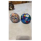 VINTAGE tin litho toy noise makers; mid-century Eagle cap gun