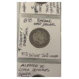 (1) SHEET foreign coins from Mexico Cantavos, Czech Republic, and Canada