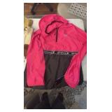 (4) PAIRS of jeans, leggings, (3) Calvin Klein shirts, Nautica shirt, and new balance wind breaker