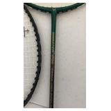 (3) E-FORCE rackets and (1) Victor Booster 1000 Racket in case