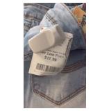 (4) PAIRS of jeans, leggings, (3) Calvin Klein shirts, Nautica shirt, and new balance wind breaker