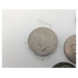 Kennedy Half Dollars Bicentennial And 1970