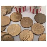 Lot of Presidential Dollar Coins.