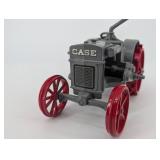 Case Tractor Toy - Vintage Metal Farm Tractor With Red Spoked Wheels