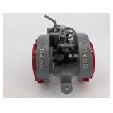 Case Tractor Toy - Vintage Metal Farm Tractor With Red Spoked Wheels