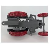 Case Tractor Toy - Vintage Metal Farm Tractor With Red Spoked Wheels