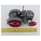 Case Tractor Toy - Vintage Metal Farm Tractor With Red Spoked Wheels