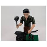 John Deere Anvil Bank - Vintage Promotional Metal Bank with Blacksmith Figure