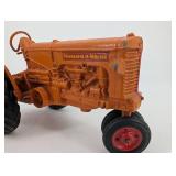 Minneapolis-Moline Toy Tractor - Orange Die-Cast Metal, Red Wheels