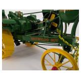 Waterloo Boy Kerosene Tractor Toy - Vintage Green & Yellow Tin Model