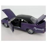 Plymouth Superbird 1969 Purple Die-Cast Model Car - Opening Doors & Hood
