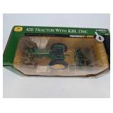 John Deere 420 Tractor & KBL Disc - Precision Key Series Die-Cast Replica