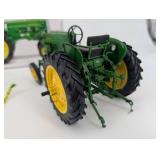 John Deere 40T Wide Front Tractor Die-Cast - Mounted Two-Bottom Plow
