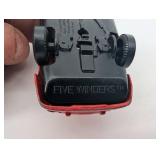 Five Winders Turbo ZX Die-Cast Car - Red with Yellow Stripe