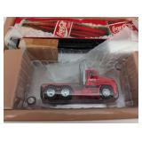 Coca-Cola Tractor Trailer - Red Die-Cast Toy Truck in Original Box