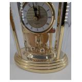 Gold Tone Mantel Clock with Glass Dome - Quartz Movement