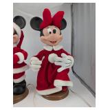 Disney Mickey & Minnie Santa Figures (Lot of 2)