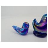 Rainbow Bird Glass Figurines - Iridescent Rainbow Finish (Set of 3)