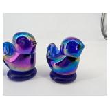 Rainbow Bird Glass Figurines - Iridescent Rainbow Finish (Set of 3)