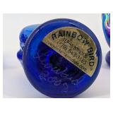 Rainbow Bird Glass Figurines - Iridescent Rainbow Finish (Set of 3)