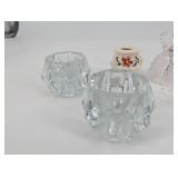 Vintage British Crystal Glassware Collection - Decanter, Butterfly Stopper, Cut Glass Vases & More