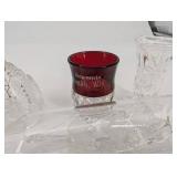 Vintage British Crystal Glassware Collection - Decanter, Butterfly Stopper, Cut Glass Vases & More