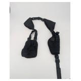 Tactical Drop-Leg Holster with Dual Pouches - Black Nylon