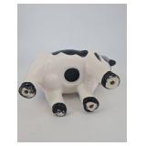Holstein Cow Piggy Bank - Ceramic, 8 in Long