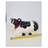 AMC NY NY - Holstein Cow Ceramic Figurine Set (Adult & Calf) - Made in Taiwan