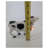 Toscano Cow & Calf Figurine Set - White with Black Spots, Bell