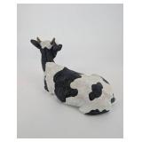 Toscano Cow & Calf Figurine Set - White with Black Spots, Bell
