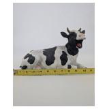 Toscano Cow & Calf Figurine Set - White with Black Spots, Bell