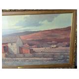 Eric Sloane Autumn Harvest - Framed Landscape Print with Ornate Gold Frame