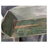 Keller Green Wooden Farm Trough on Metal Sled Runners