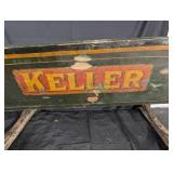 Keller Green Wooden Farm Trough on Metal Sled Runners