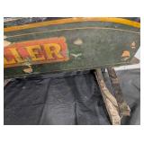 Keller Green Wooden Farm Trough on Metal Sled Runners
