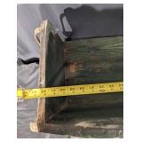 Keller Green Wooden Farm Trough on Metal Sled Runners