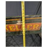 Keller Green Wooden Farm Trough on Metal Sled Runners