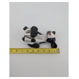 Cow Figurine - Black and White Patch Pattern, Made in China, About 4 in Long