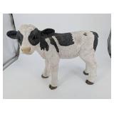 Holstein Cow Figurine - Farmhouse Decor Resin Sculpture, 15-16 in Long