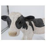 Holstein Cow Figurine - Farmhouse Decor Resin Sculpture, 15-16 in Long