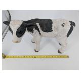 Holstein Cow Figurine - Farmhouse Decor Resin Sculpture, 15-16 in Long